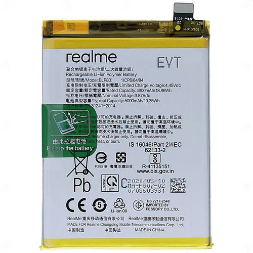 Original BLP803 5000 mAh Battery for Realme 7i