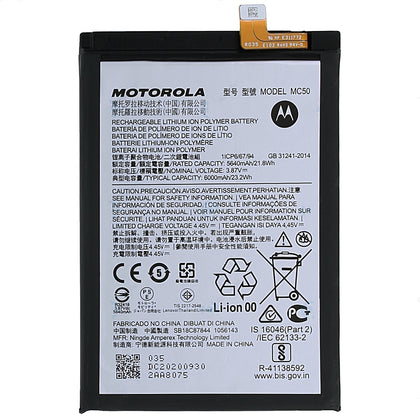 Original MC50 6000 mAh Battery for Motorola Moto G40