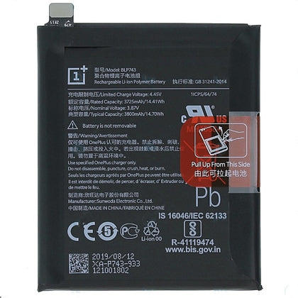 Original BLP743 3800 mAh Battery for OnePlus 7T