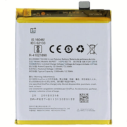 Original BLP657 3300 mAh Battery for OnePlus 6