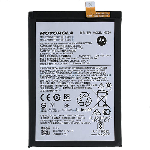Original MC50 6000 mAh Battery for Moto G9 Power