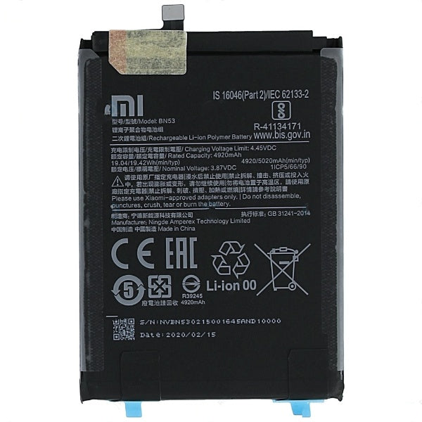 100% Original BN53 5020 mAh Battery for Redmi Note 9s