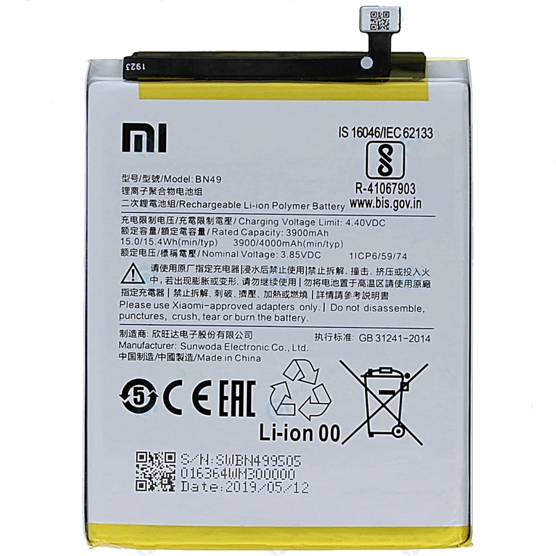 100% Original BN49 4000 mAh Battery for Redmi 7A