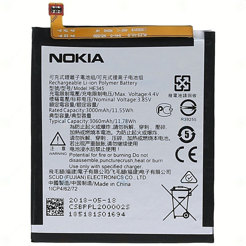 Original HE345 3000 mAh Battery for Nokia 6.1